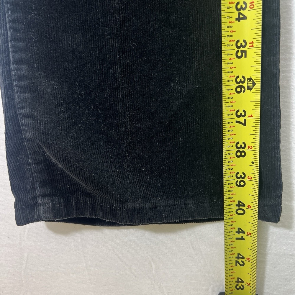 Vintage Polo Jeans Co Corduroy Pants Black Straight Y2K Womens 6 - Picture 5 of 8